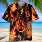 Violin Fire Hawaiian Shirt For Tropical Holidays, Outdoor Gatherings, And Everyday Comfort