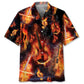 Violin Fire Hawaiian Shirt For Tropical Holidays, Outdoor Gatherings, And Everyday Comfort