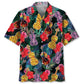Tropical Violin Hawaiian Shirt For Resort Trips, Coastal Parties, And Warm Weather Style