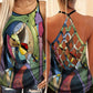 Violin Love And Life Hollow Tank Top For Studio Rehearsals And Daily Comfort