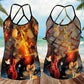 Violin Love And Life Hollow Tank Top For Dance Sessions And Casual Style