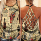 Violin Love And Life Hollow Tank Top For Studio Practice And Festival Wear