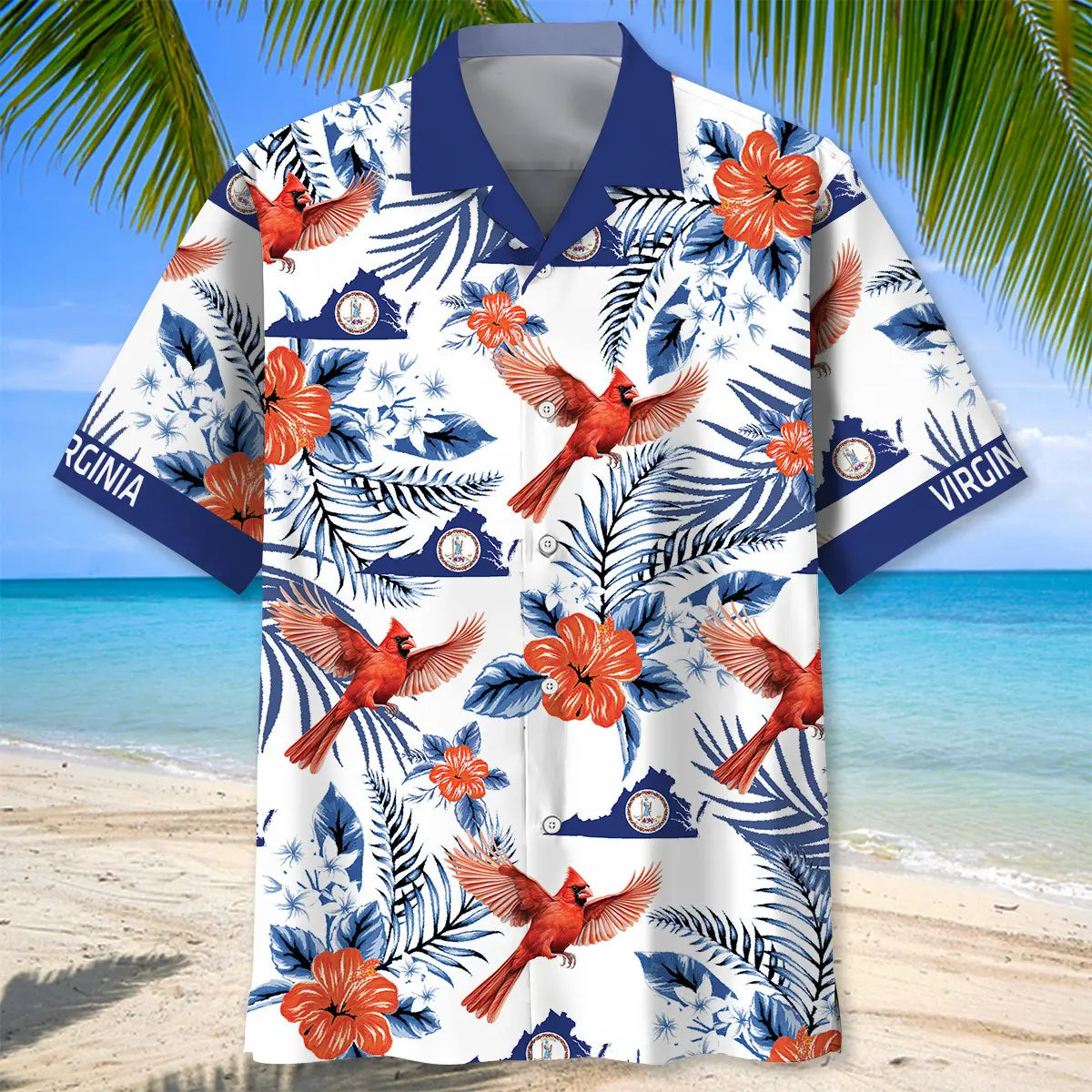 Virginia Hummingbird Proud State Hawaiian Shirt For Summer Gathering, Tropical Retreat, And Thoughtful Gifting