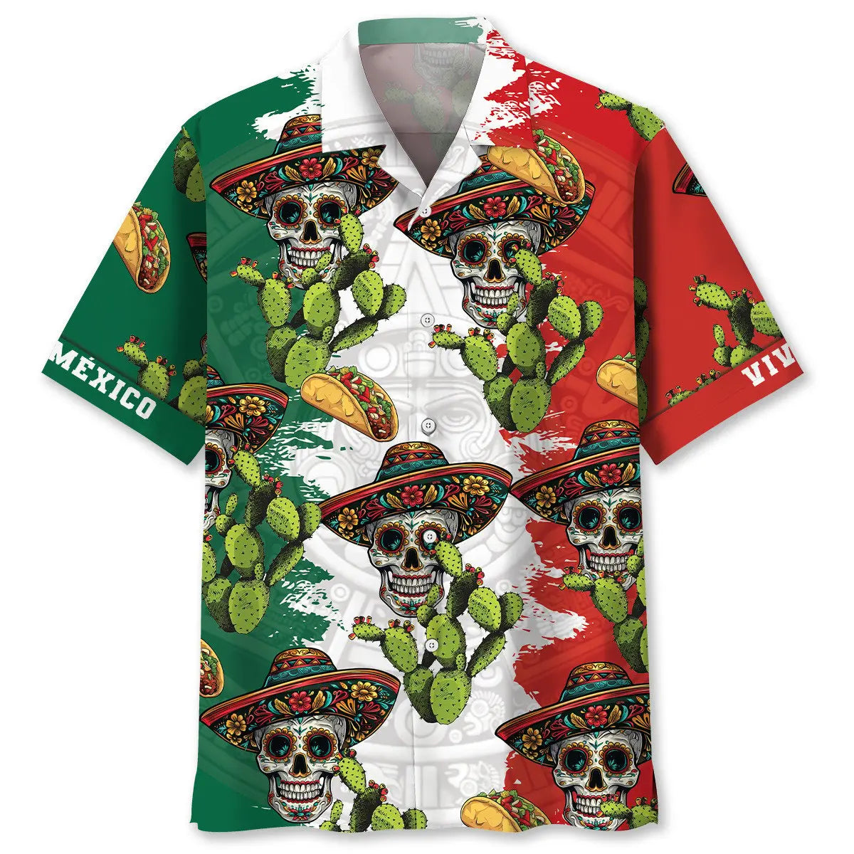 Viva Mexico Skull Hawaiian Shirt For Cruise Journey And Vacation Style
