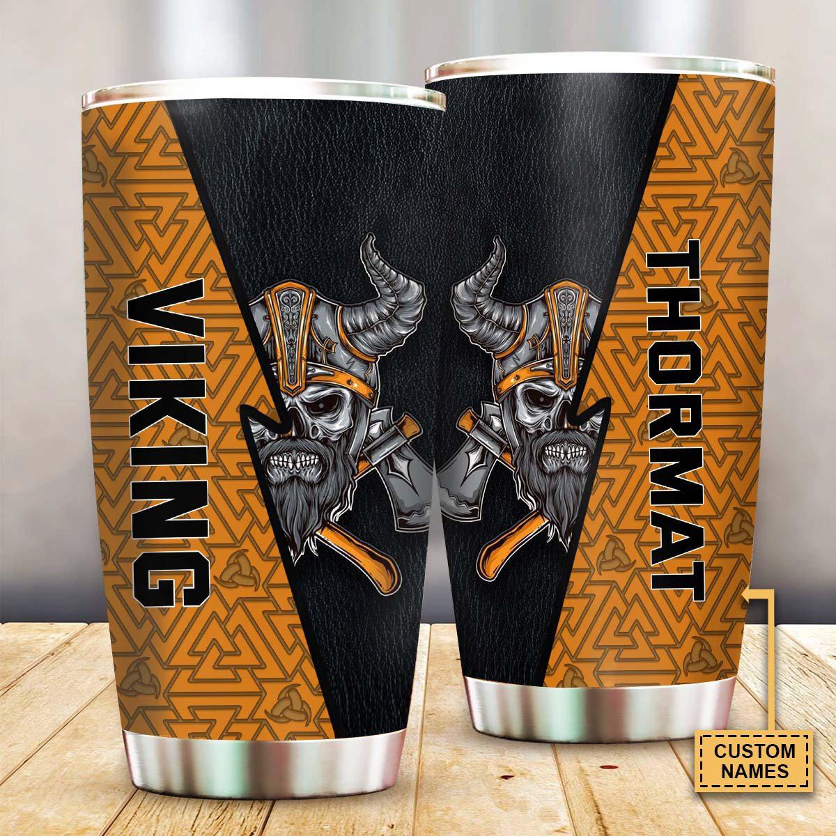 Viking Sacred Warrior Personalized 20 Oz Tumbler For Coffee Travel And Daily Drinks