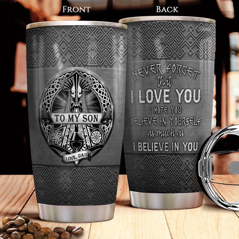 Viking To My Son I Love You Forever 20 Oz Tumbler For Coffee Travel And Daily Drinks