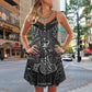 Viking Sign Love My Summber V-Neck Sleeveless Cami Dress For Parties And Relaxed Everyday Styling