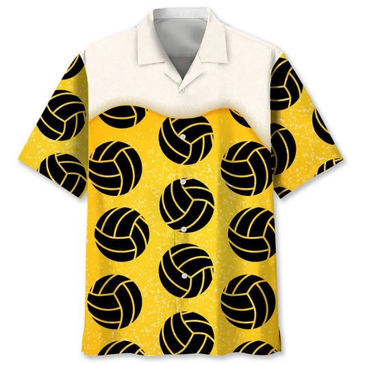 Volleyball Beer Hawaiian Shirt For Resort Trips, Coastal Parties, And Warm Weather Style