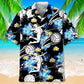 Volleyball Blue Nature Hawaiian Shirt For Summer Vacation, Beach Travel, And Casual Wear