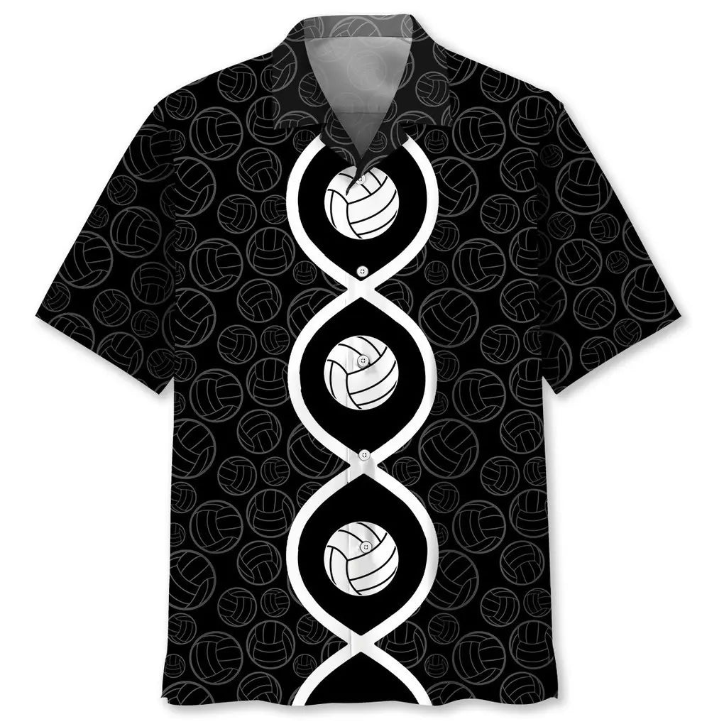 Volleyball DNA Hawaiian Shirt For Island Vacations, Resort Wear, And Relaxed Seasonal Style