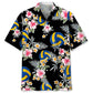 Floral Volleyball Hawaiian Shirt For Coastal Travel, Casual Events, And Comfortable Summer Wear