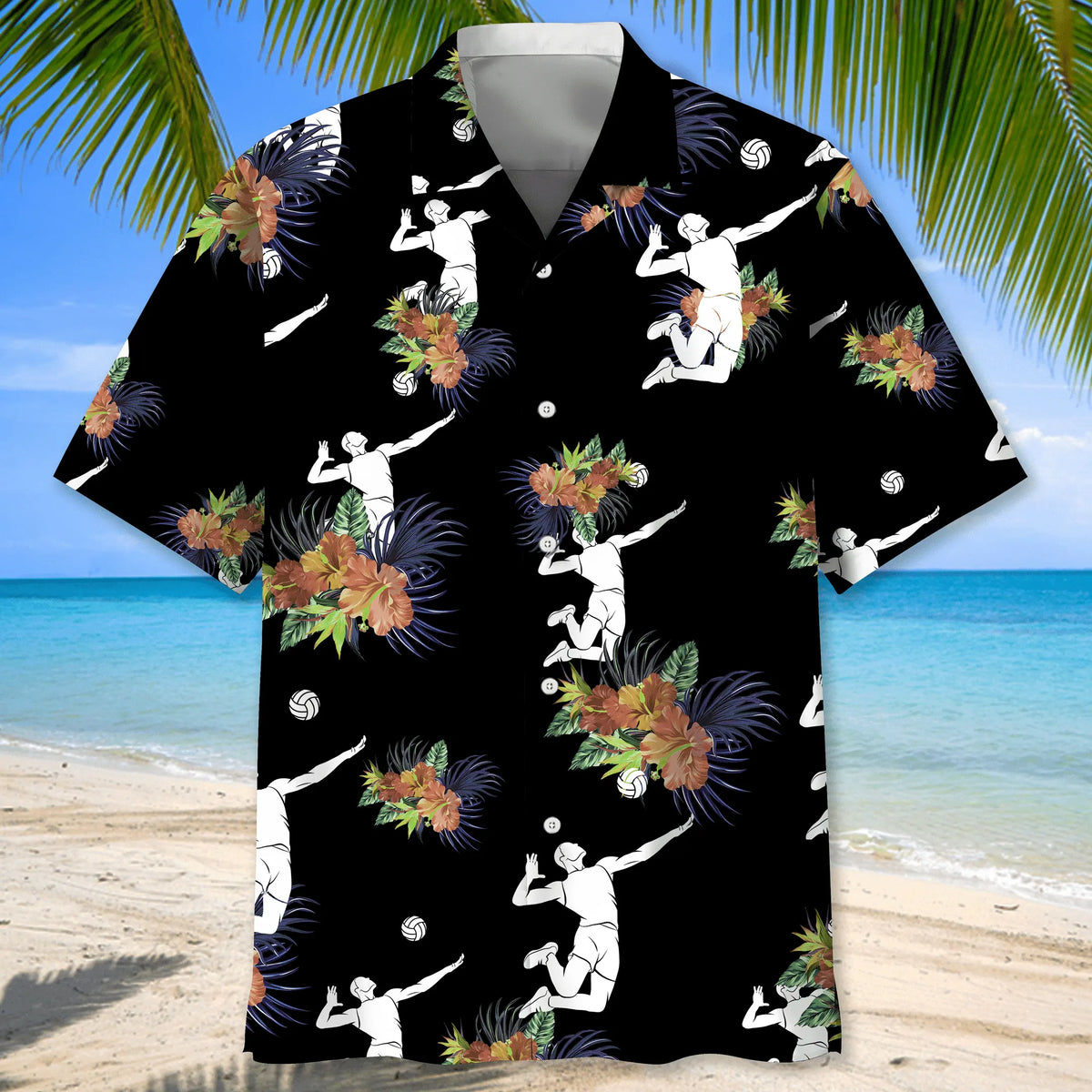 Volleyball Nature Hawaiian Shirt For Coastal Travel, Casual Events, And Comfortable Summer Wear