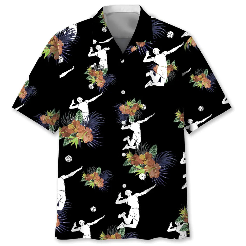 Volleyball Nature Hawaiian Shirt For Coastal Travel, Casual Events, And Comfortable Summer Wear
