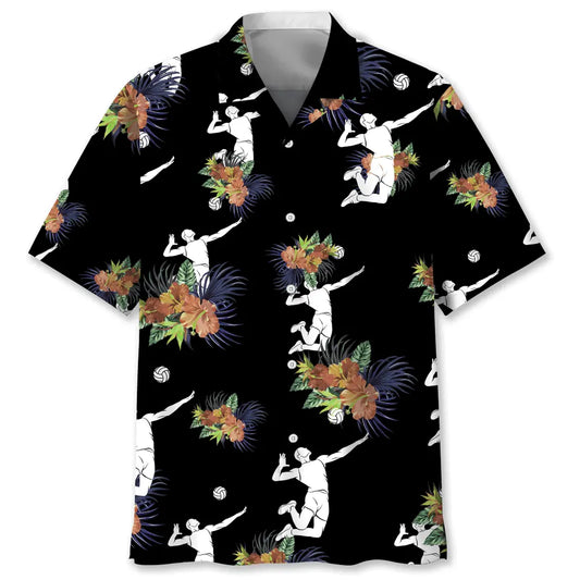 Volleyball Nature Hawaiian Shirt For Coastal Travel, Casual Events, And Comfortable Summer Wear