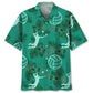 Volleyball Kelly Green Hawaiian Shirt For Island Vacations, Resort Wear, And Relaxed Seasonal Style