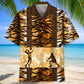 Volleyball Leopard Skin Hawaiian Shirt For Summer Vacation, Beach Travel, And Casual Wear