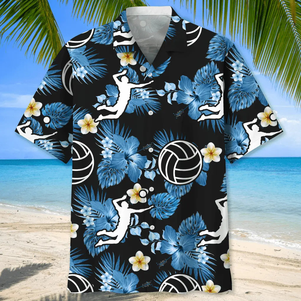 Volleyball Nature Hawaiian Shirt For Beach Days, Summer Outings, And Thoughtful Gift Giving