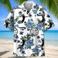 Volleyball White Nature Hawaiian Shirt For Resort Trips, Coastal Parties, And Warm Weather Style