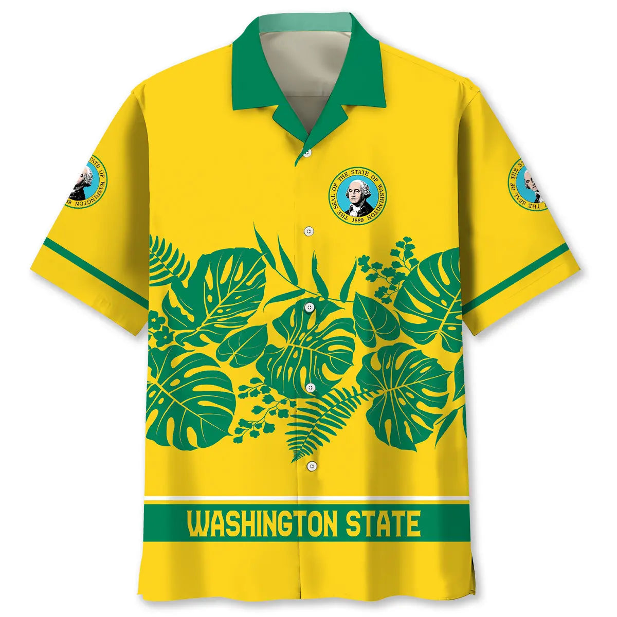 Washington Heritage Hawaiian Shirt For Resort Trips, Coastal Parties, And Warm Weather Style