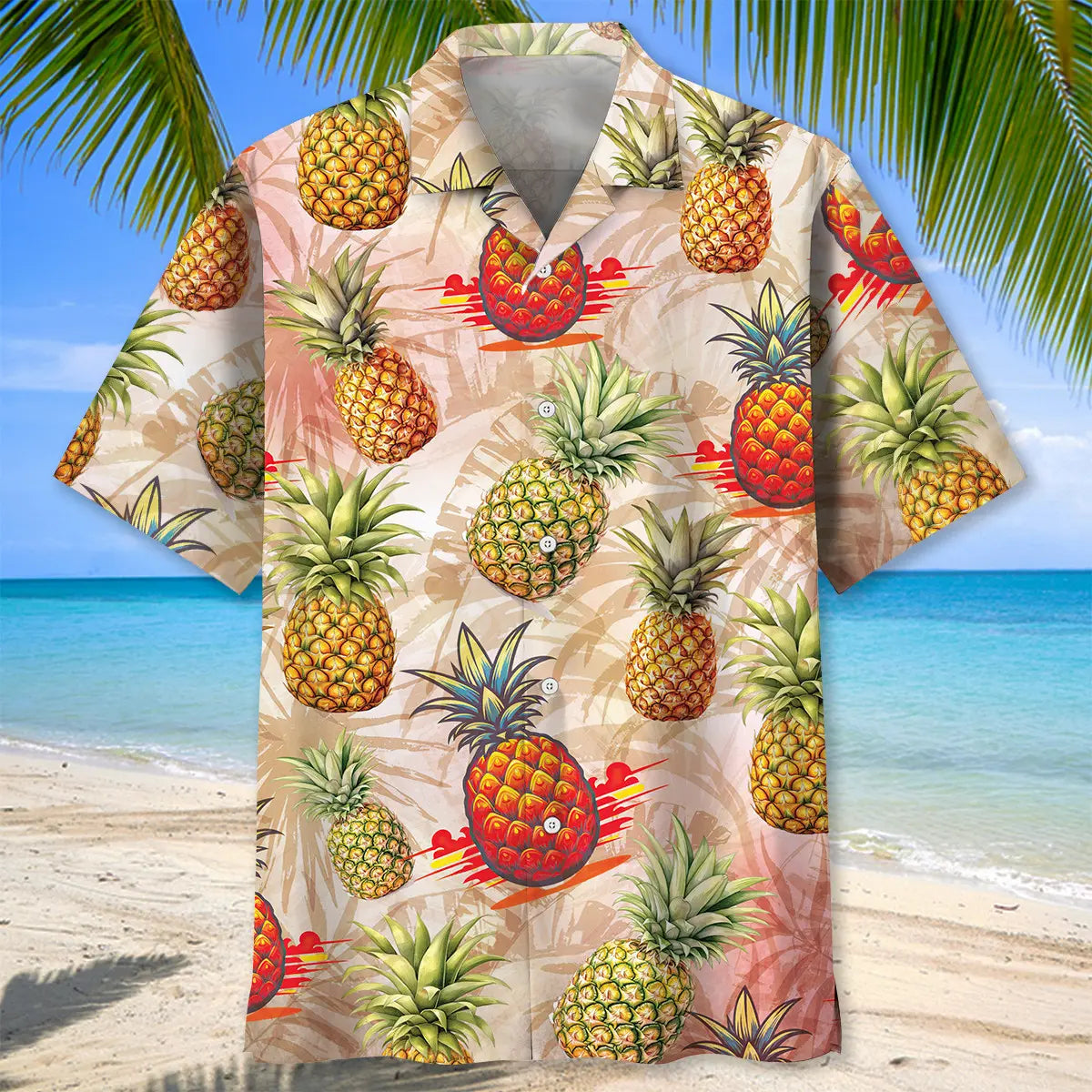 Colorful Water Pineapple Hawaiian Shirt For Tropical Holidays, Outdoor Gatherings, And Everyday Comfort