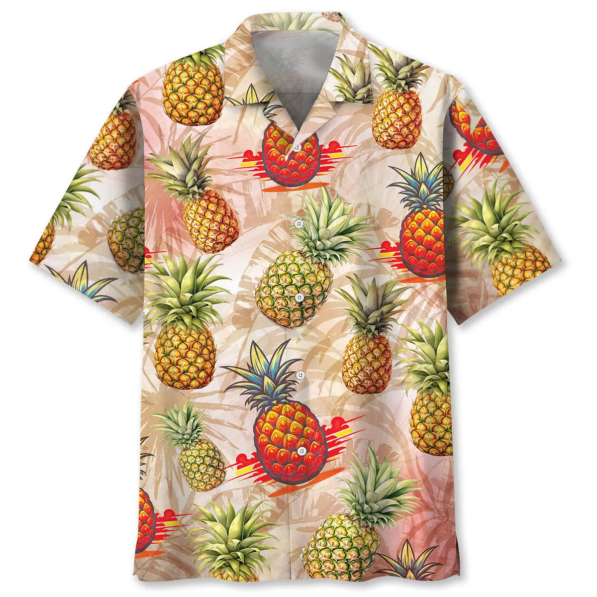 Colorful Water Pineapple Hawaiian Shirt For Tropical Holidays, Outdoor Gatherings, And Everyday Comfort