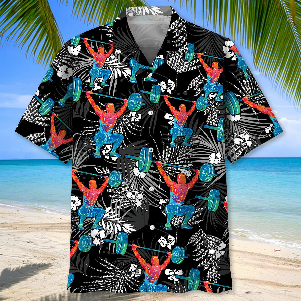 Weight Lifting Gym Hawaiian Shirt For Island Vacations, Resort Wear, And Relaxed Seasonal Style