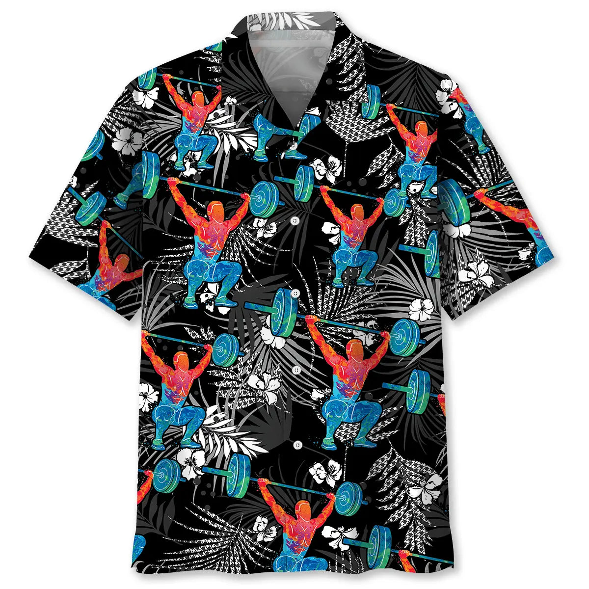 Weight Lifting Gym Hawaiian Shirt For Island Vacations, Resort Wear, And Relaxed Seasonal Style