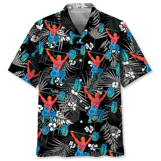 Weight Lifting Gym Hawaiian Shirt For Island Vacations, Resort Wear, And Relaxed Seasonal Style