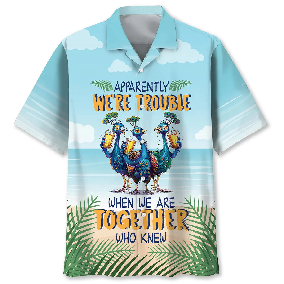 Playful Friendship Humor Hawaiian Shirt For Tropical Holidays, Outdoor Gatherings, And Everyday Comfort