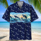 Whale Tail Hawaiian Shirt For Summer Vacation, Beach Travel, And Casual Wear