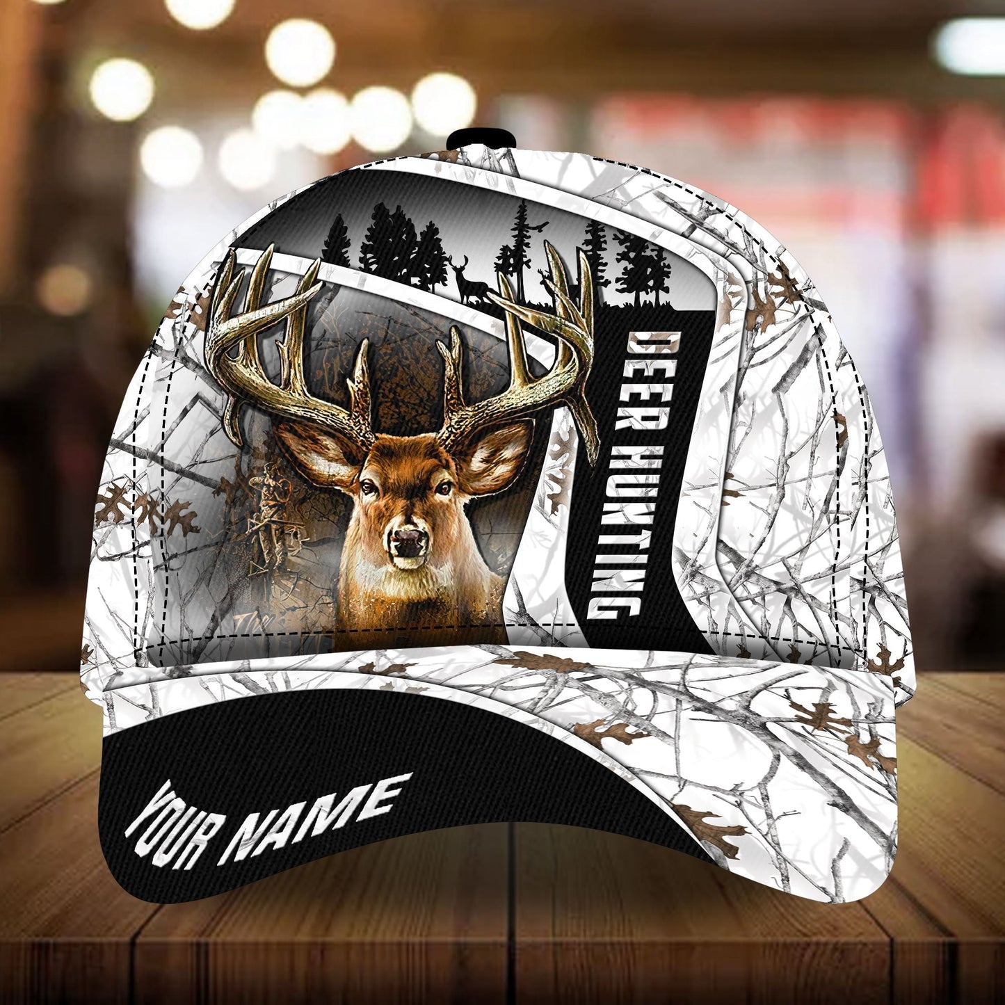 Special Deer Hunting Pattern Personalized Classic Cap For Seasonal Events Outdoor Trips And Everyday Comfort