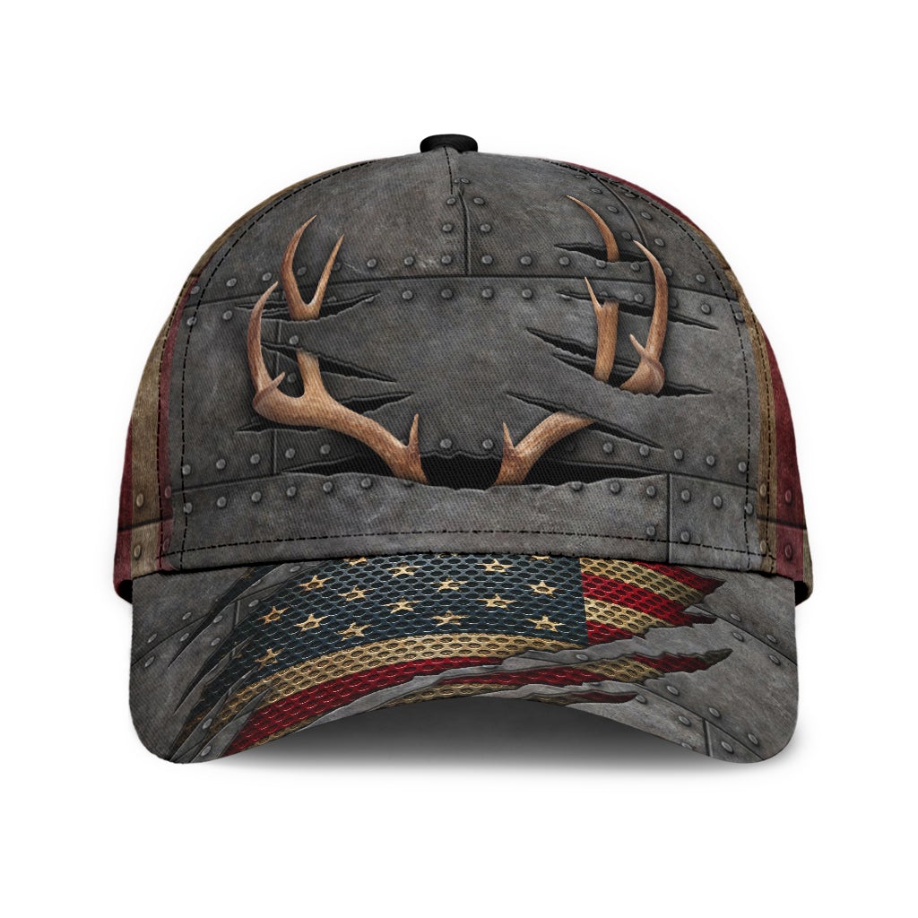 Deerhorn Hunting Grey Classic Cap For Outdoor Activities Weekend Trips And Casual Wear