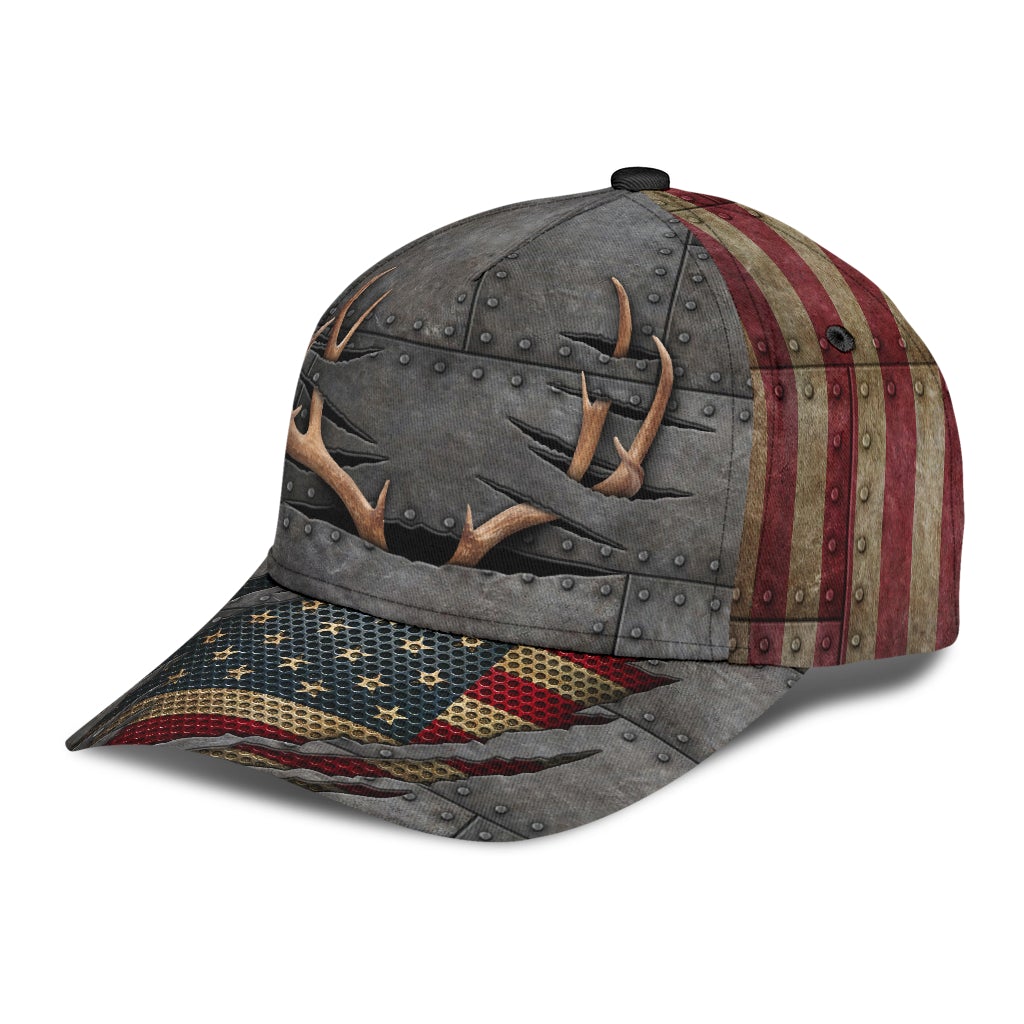 Deerhorn Hunting Grey Classic Cap For Outdoor Activities Weekend Trips And Casual Wear