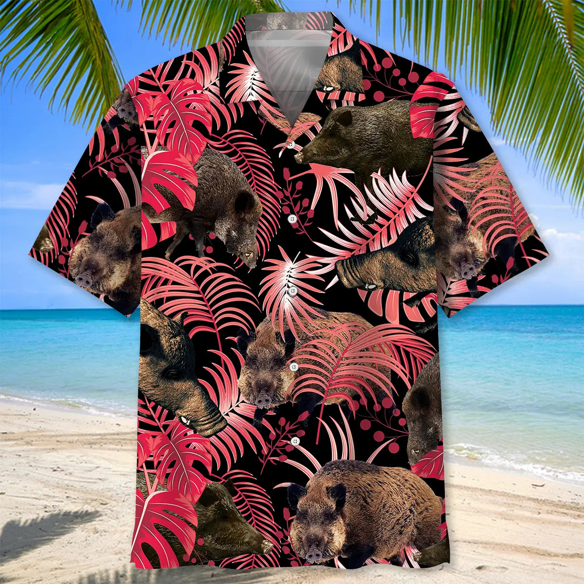 Wild Hog Hawaiian Shirt For Resort Trips, Coastal Parties, And Warm Weather Style