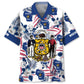 Wisconsin Heritage Hawaiian Shirt For Summer Vacation, Beach Travel, And Casual Wear