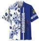 Wisconsin Heritage Nature Hawaiian Shirt For Coastal Travel, Casual Events, And Comfortable Summer Wear