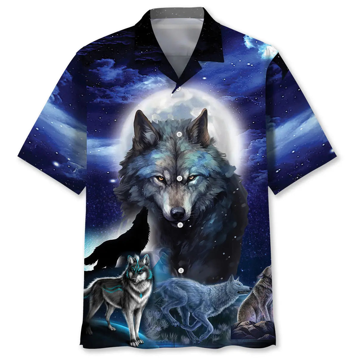 Wolf Moon Hawaiian Shirt For Island Vacations, Weekend Events, And Relaxed Everyday Outfits