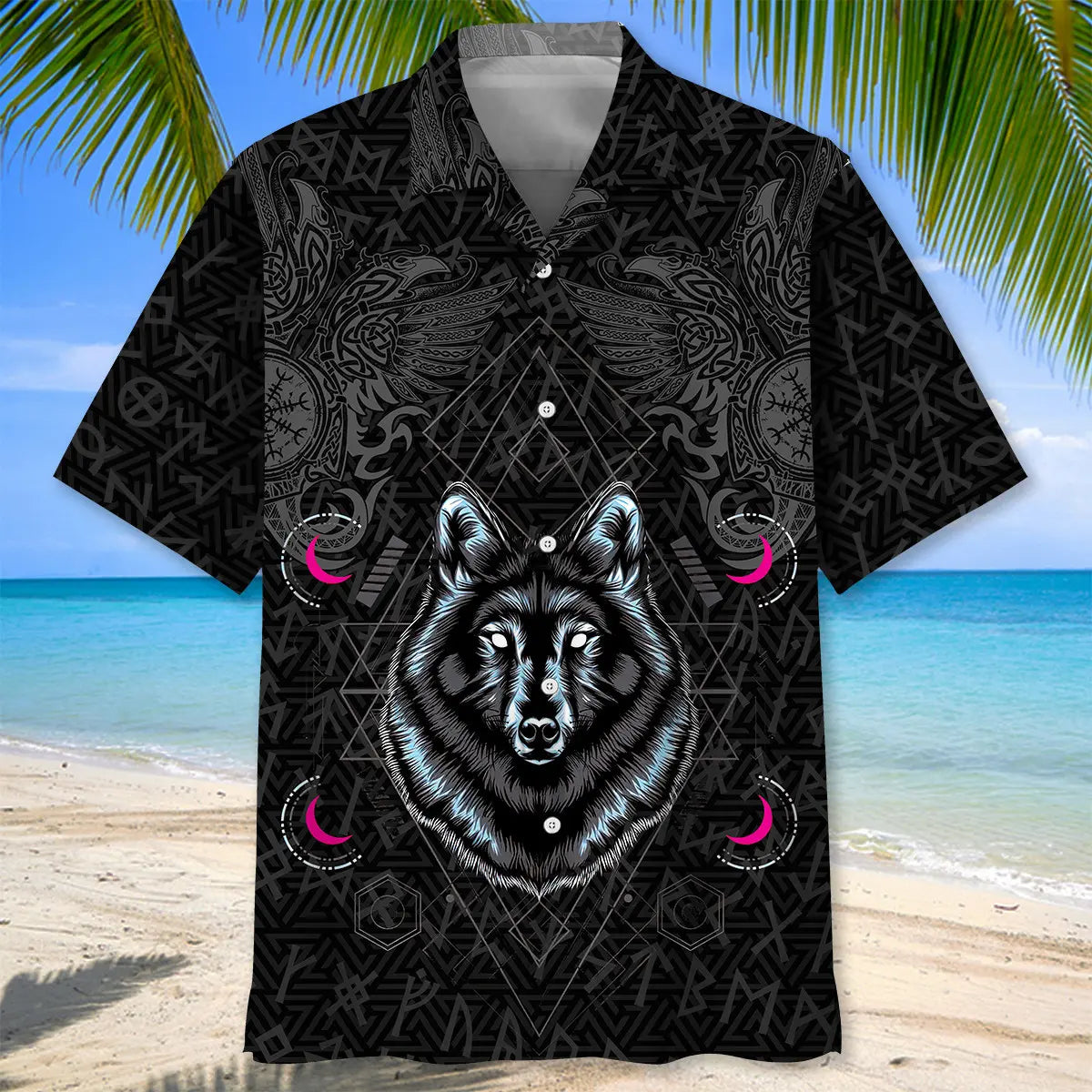 Wolf Viking Hawaiian Shirt For Fantasy Fans, Resort Trips, And Imaginative Summer Style
