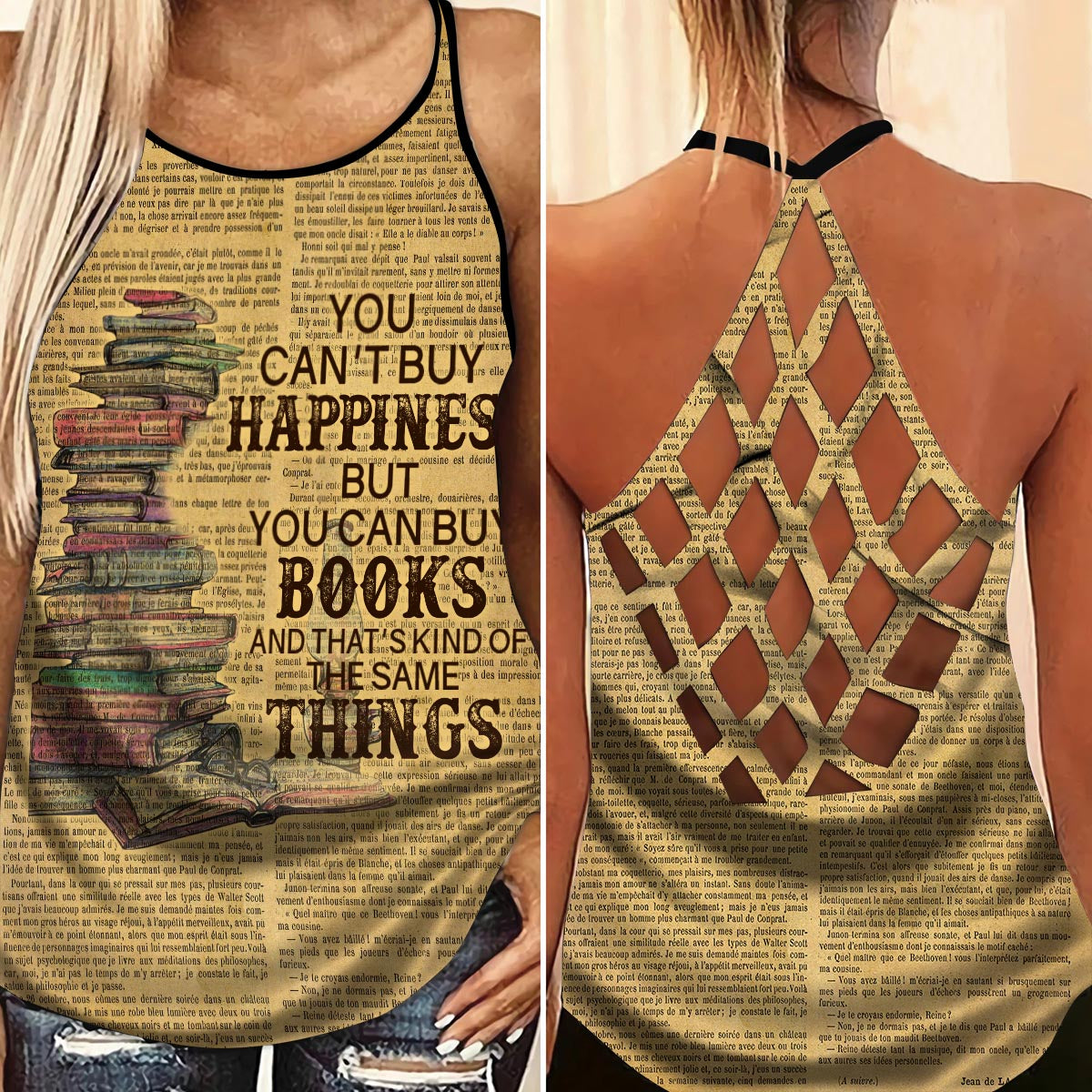 Books Like Life Hollow Tank Top For Active Lifestyles And Weekend Style