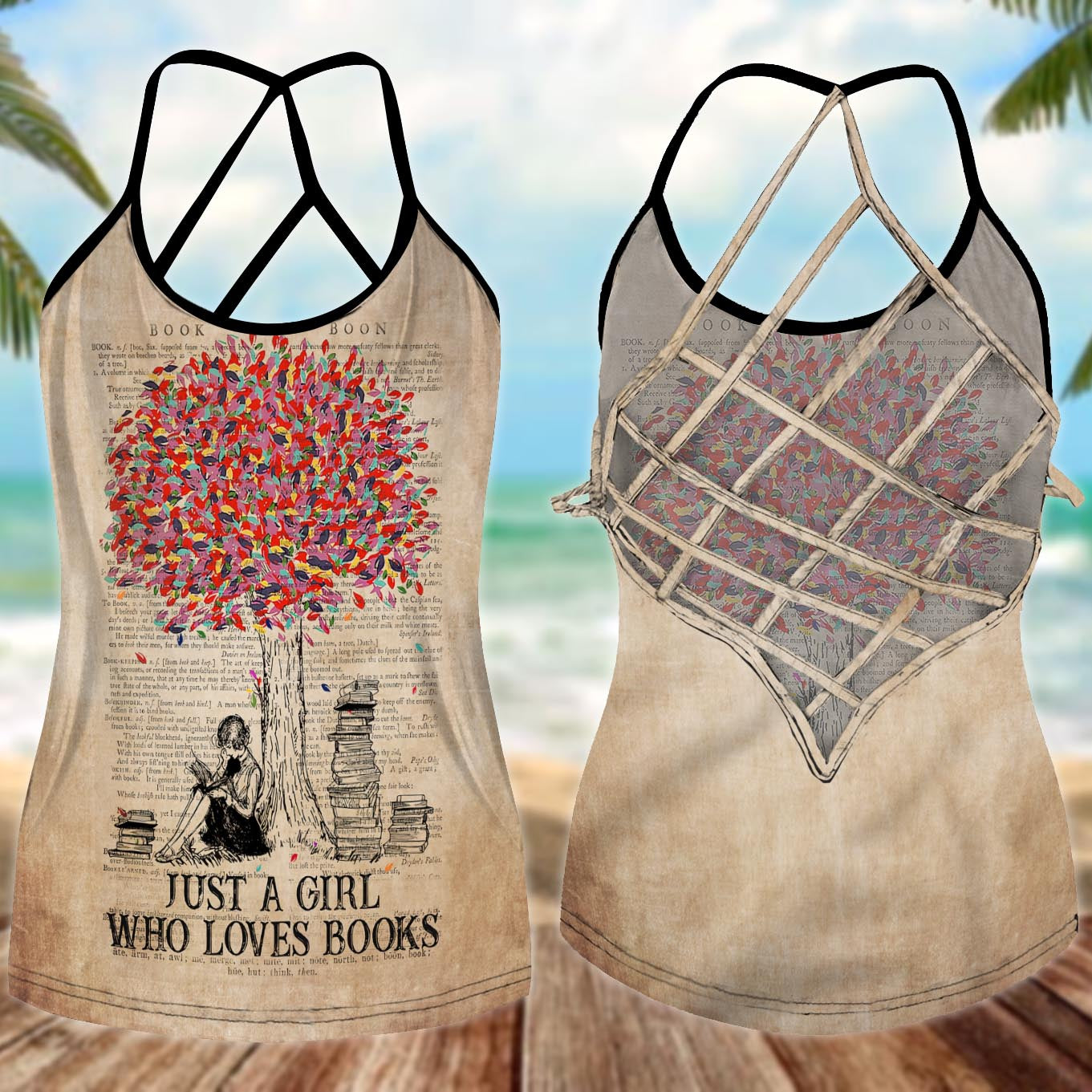Books Like Life Hollow Tank Top For Outdoor Activities And Athleisure