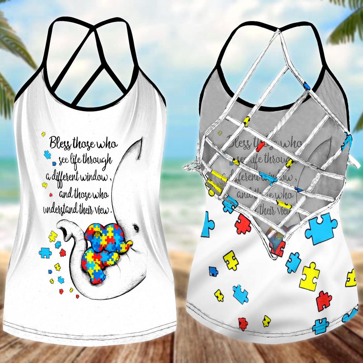 Autism Love Hollow Tank Top For Community Events And Positive Support