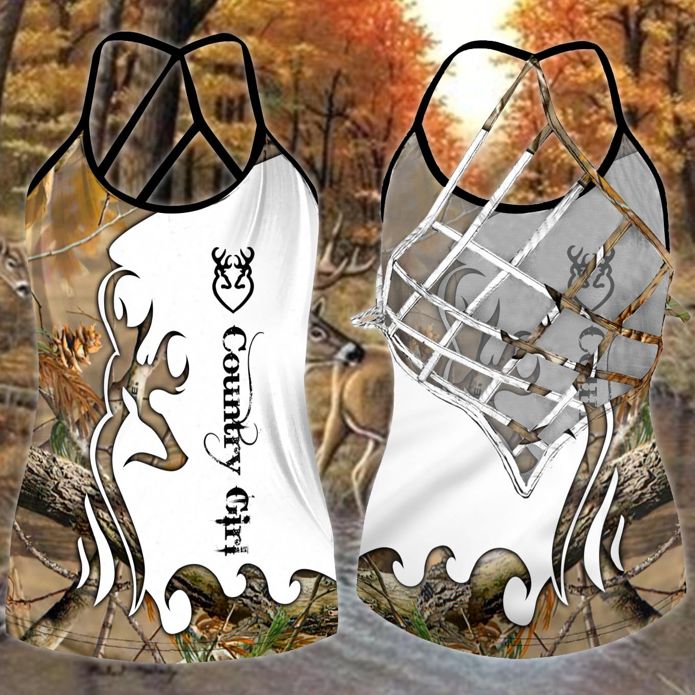 Hunting Lover Hollow Tank Top For Outdoor Activities And Athleisure
