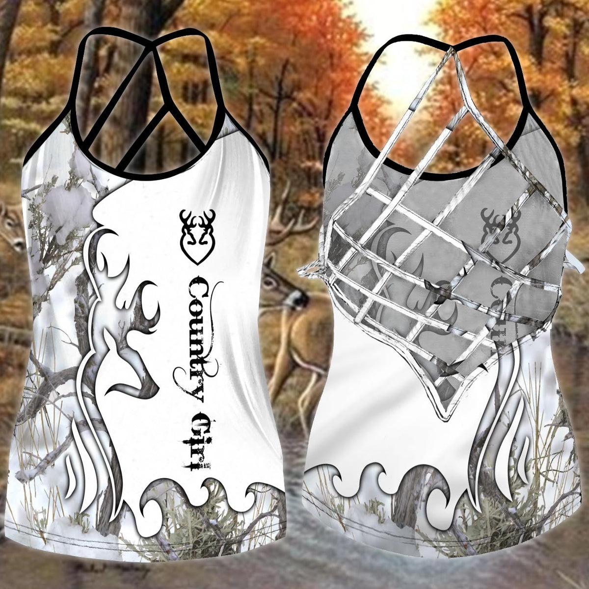 Hunting Lover Hollow Tank Top For Yoga Sessions And Daily Outfits