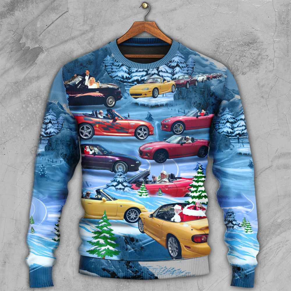 Compact Roadster Sports Car Enthusiast Sweater For Motorsport Fans Travel Parties And Relaxed Daily Outfits