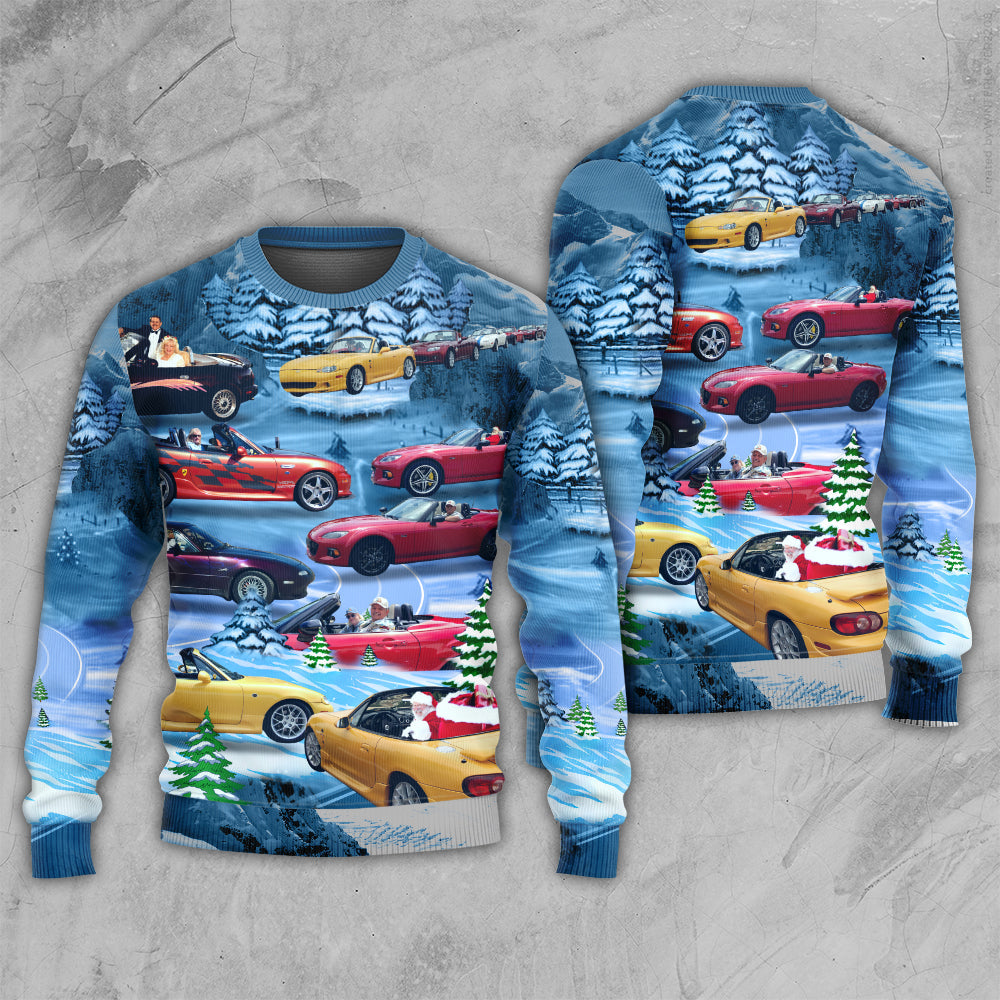 Compact Roadster Sports Car Enthusiast Sweater For Motorsport Fans Travel Parties And Relaxed Daily Outfits