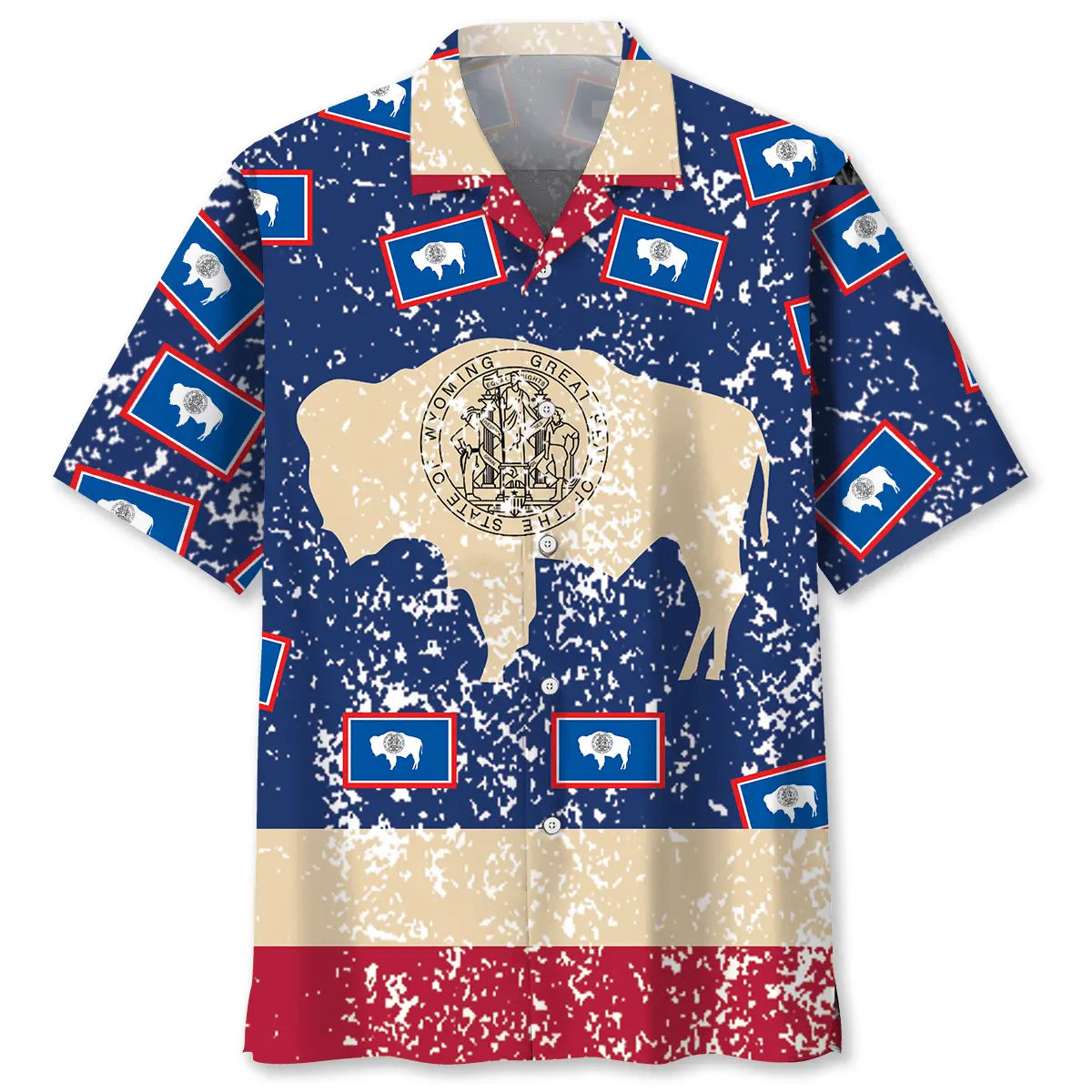 Wyoming Proud Vintage Hawaiian Shirt For Casual Weekend And Beachside Style