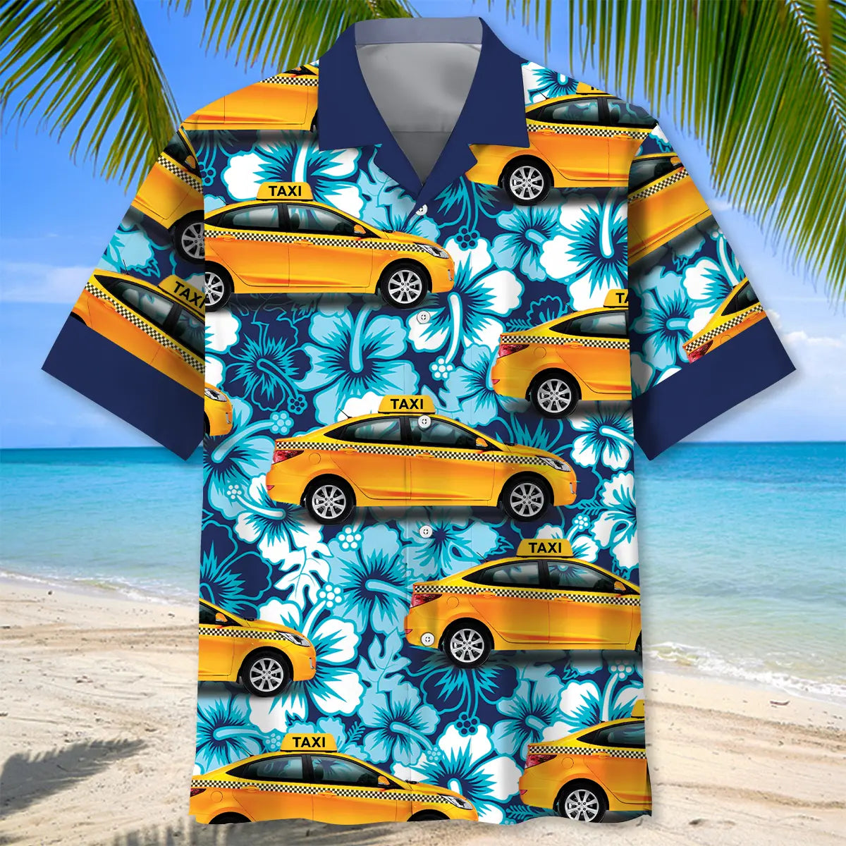 Yellow Taxi Driver Hawaiian Shirt For Vacation Cruise And Casual Wear