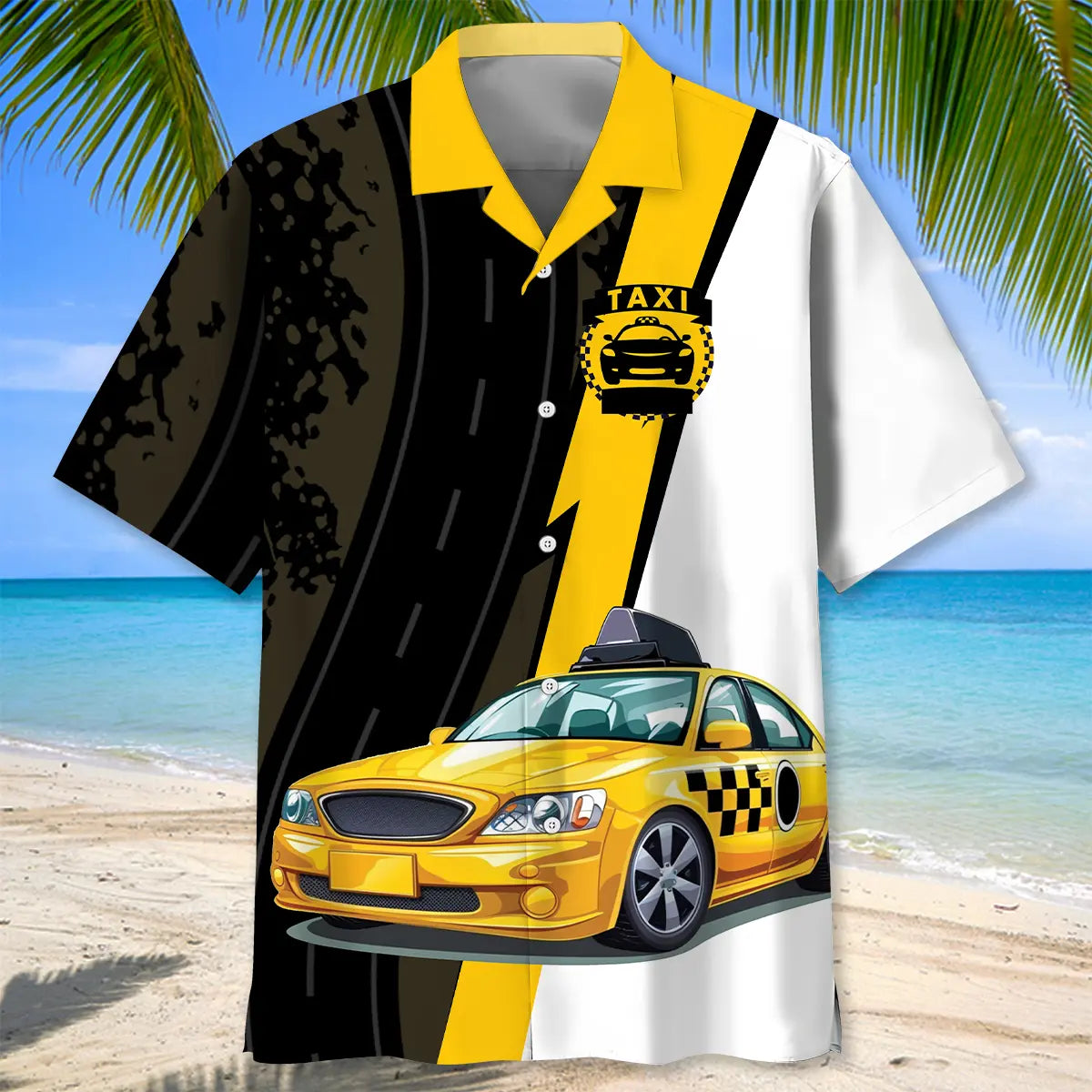 Yellow Taxi Driver Hawaiian Shirt For Beach Travel And Summer Event Style