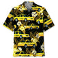Yellow Taxi Tropical Hawaiian Shirt For Summer Road Trip, Coastal Festival, And Island Inspired Style