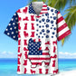 American Yorkie Flag Hawaiian Shirt For Summer Vacation, Beach Travel, And Casual Wear